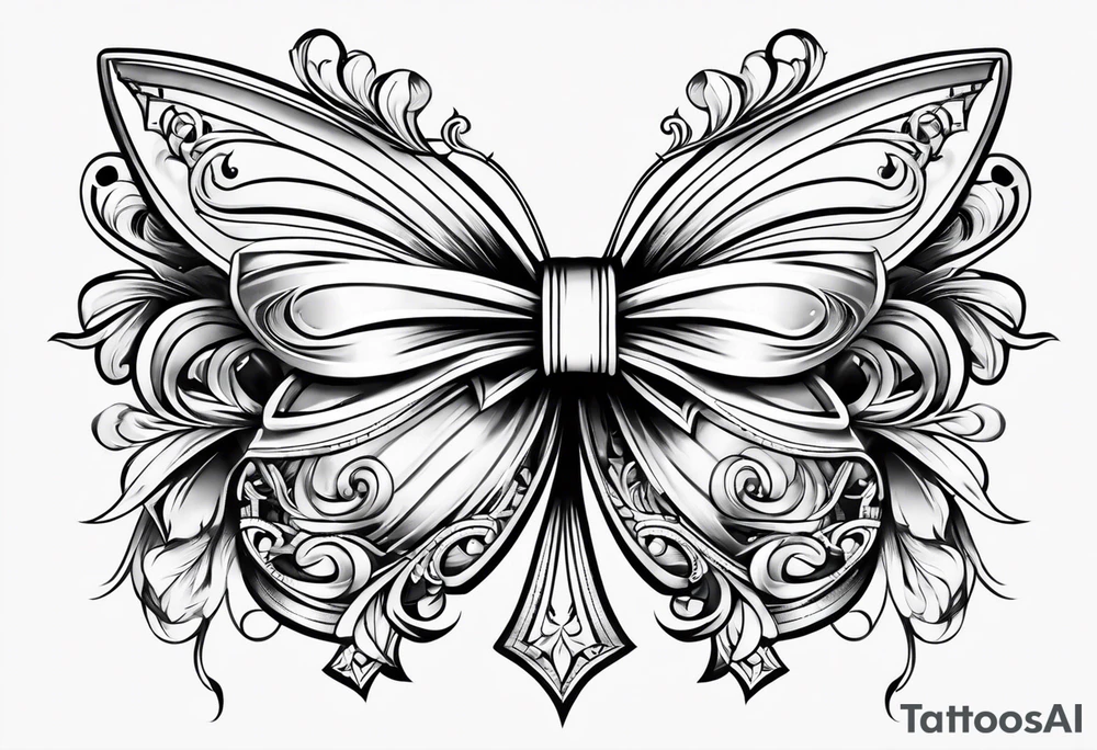 Girly bow tattoo idea