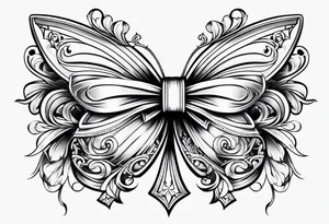 Girly bow tattoo idea