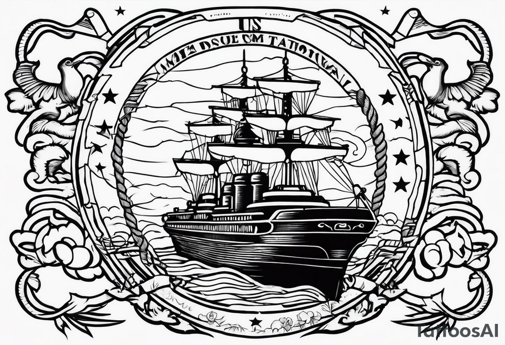 Full sleeve us navy tattoo idea