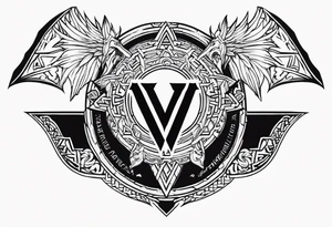 Valhalla  round shield axe
Valknut sword dragon head tattoo idea