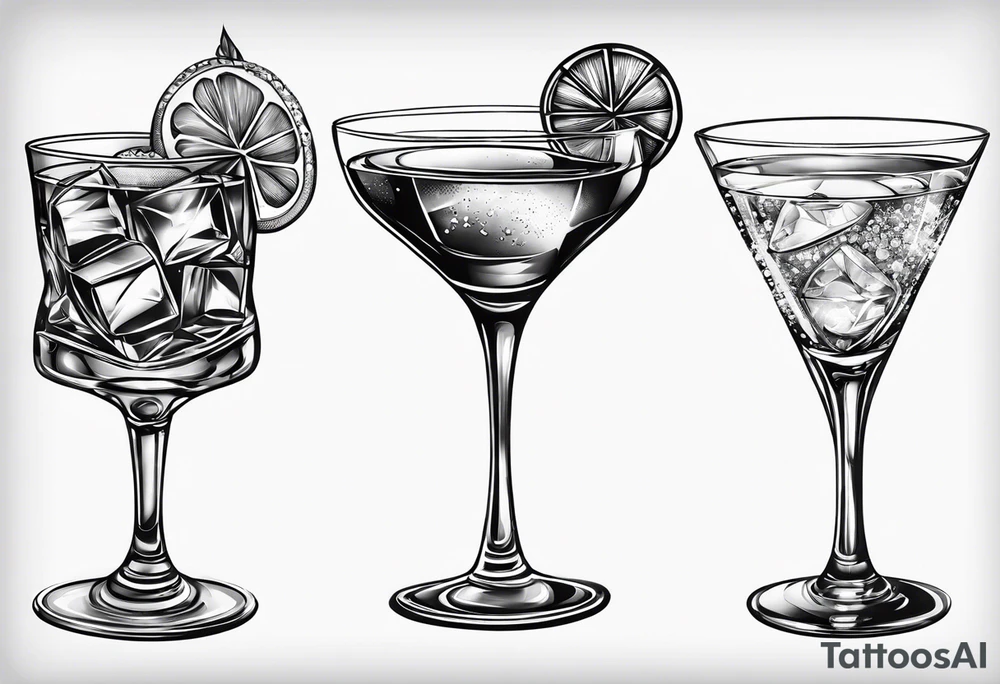 coupe cocktail glass
 glass tattoo idea