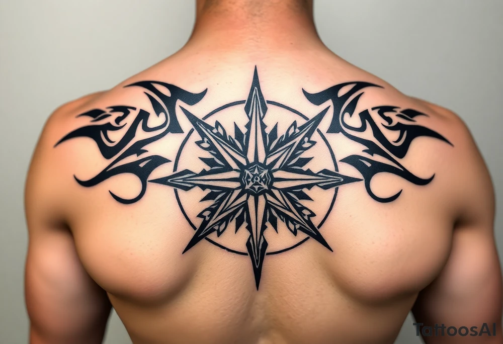 Compass rose tattoo idea