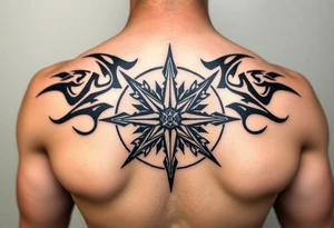 Compass rose tattoo idea