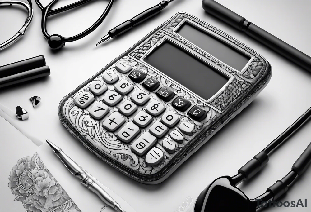 CALCULATOR
, STETHOSCOPE tattoo idea