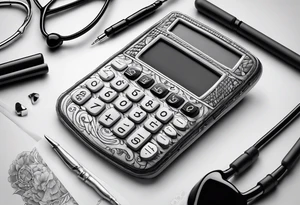 CALCULATOR
, STETHOSCOPE tattoo idea