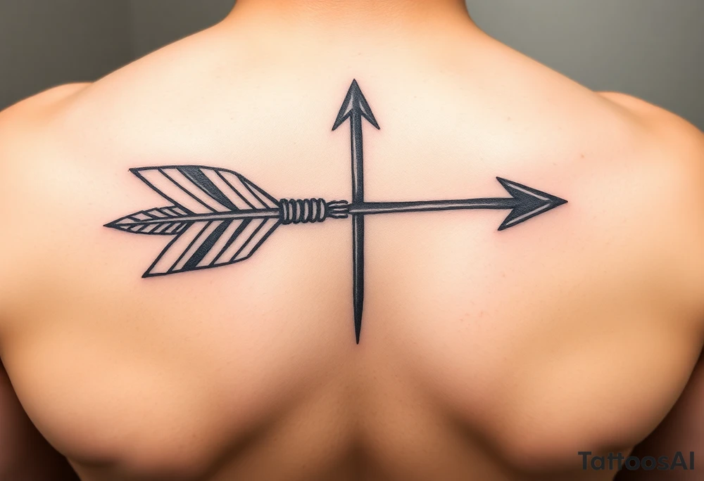 create an arrow that show down tattoo idea