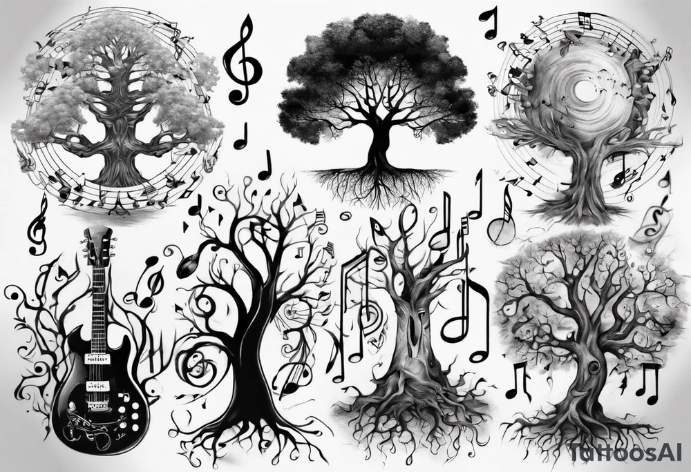 music tree tattoo idea