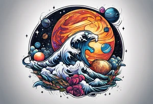 Drew space theme tattoo idea