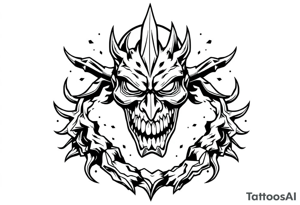 action beats anxiety with a cool desing tattoo idea