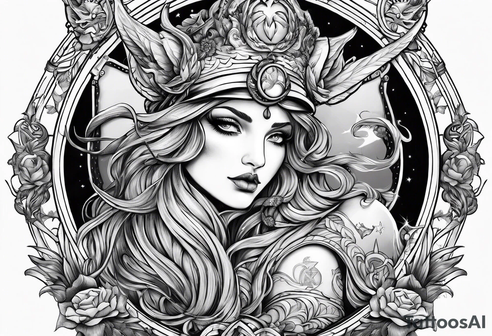 Gemini sign Capricorn sign tattoo tattoo idea