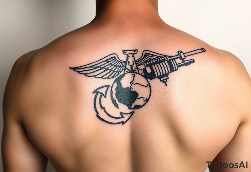 Operation Iraqi freedom combat marine veteran tattoo idea