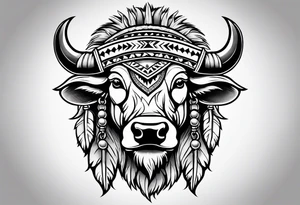 Bison, Seminole Indian themed tattoo idea