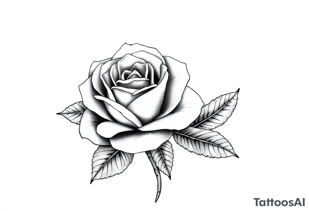 ROSE AND STEM WITH FLORIDA WRITTEN IN VERTICAL AS STEM tattoo idea