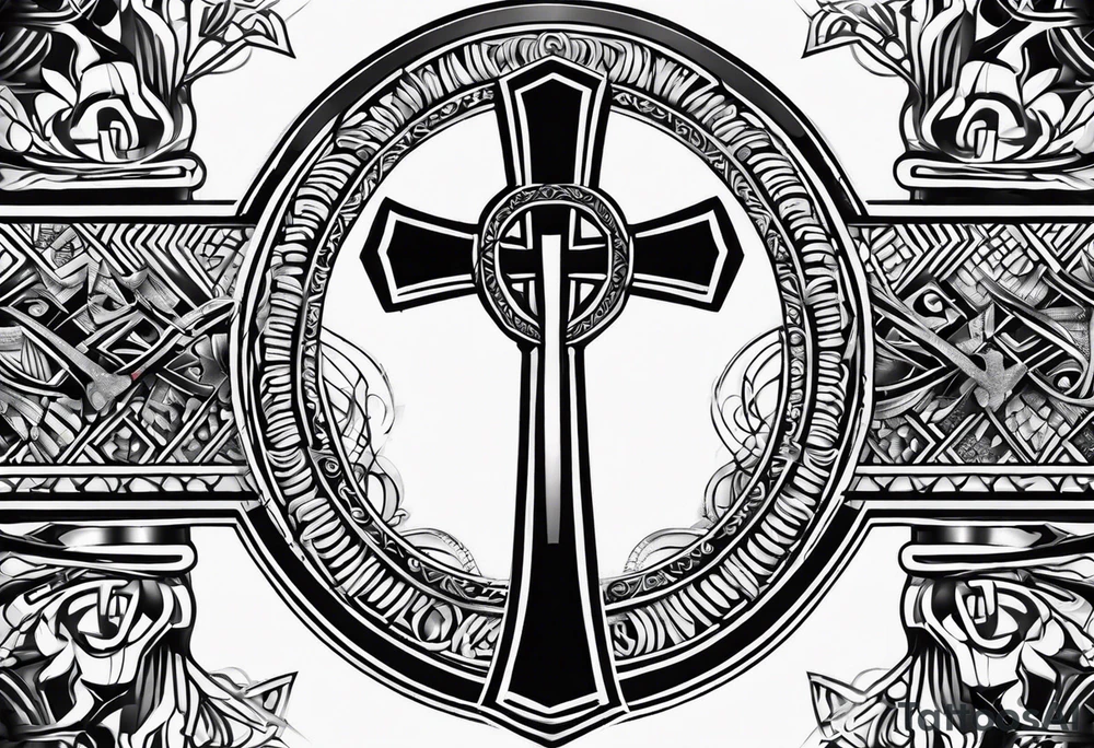 ankh Half sleeve tattoo idea