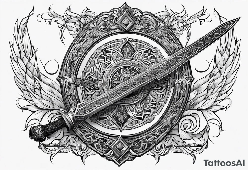 Arab sword tattoo idea