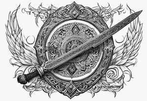 Arab sword tattoo idea