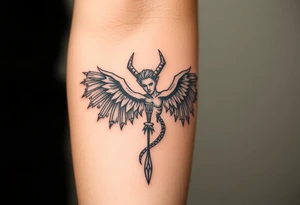 Lucifer as an angel beautiful tattoo idea