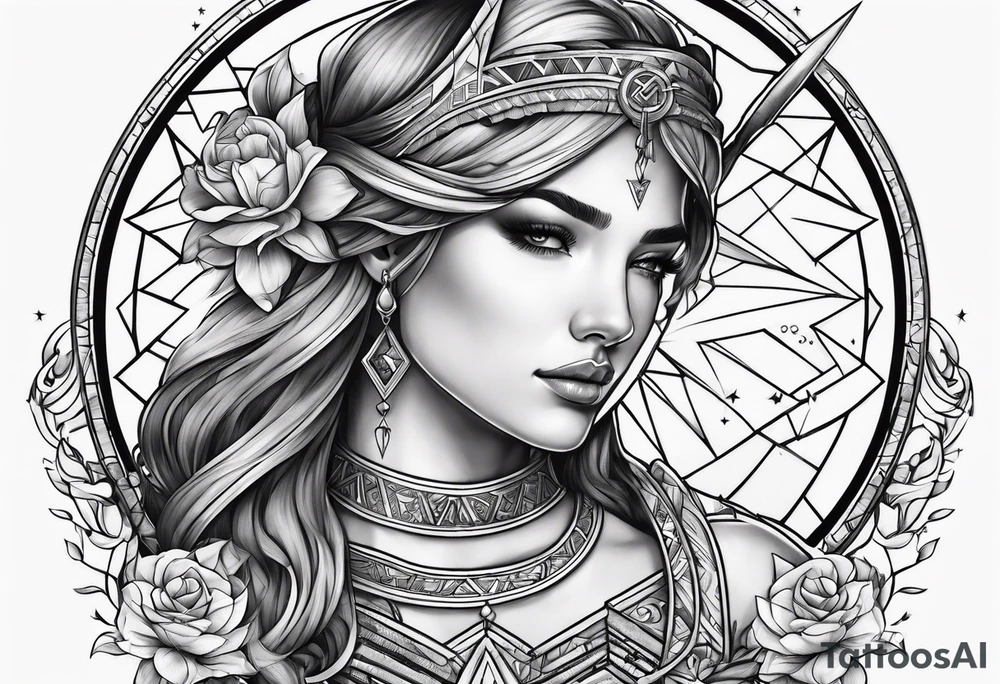 Sagittarius flash tattoo idea