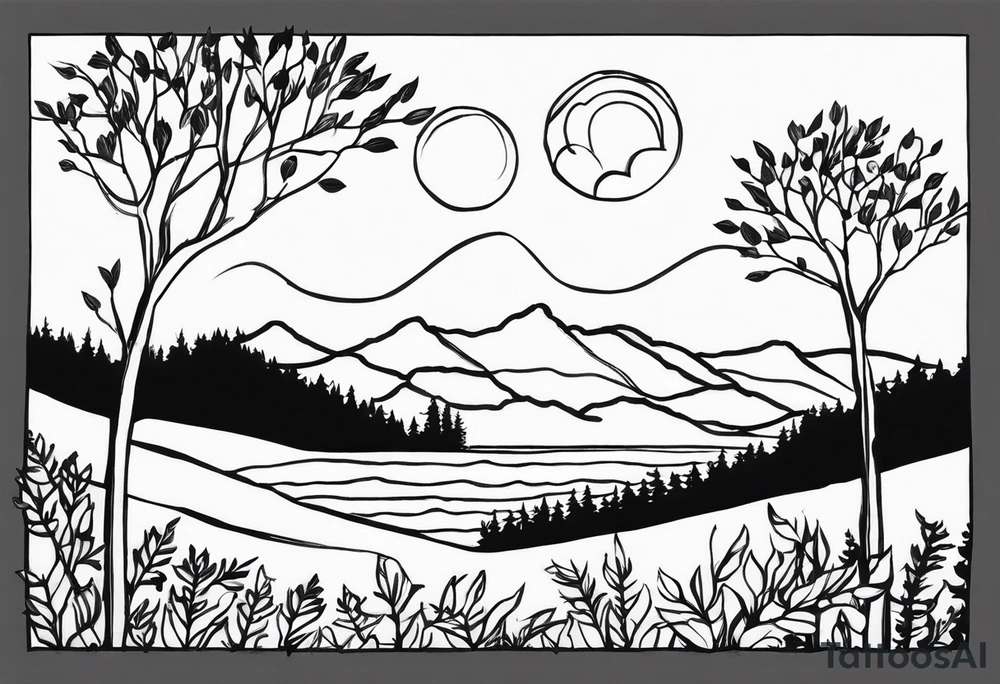 Nature scene from the song “after the storm” by Mumford and sons tattoo idea