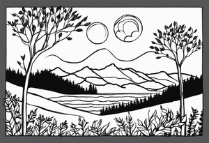 Nature scene from the song “after the storm” by Mumford and sons tattoo idea