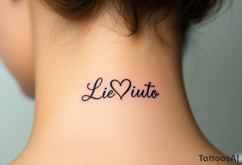 A beautiful calligraphic script of the couple’s initials, intertwined with a subtle heart-shaped flourish tattoo idea