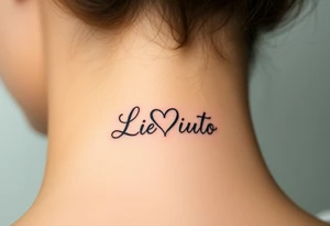 A beautiful calligraphic script of the couple’s initials, intertwined with a subtle heart-shaped flourish tattoo idea