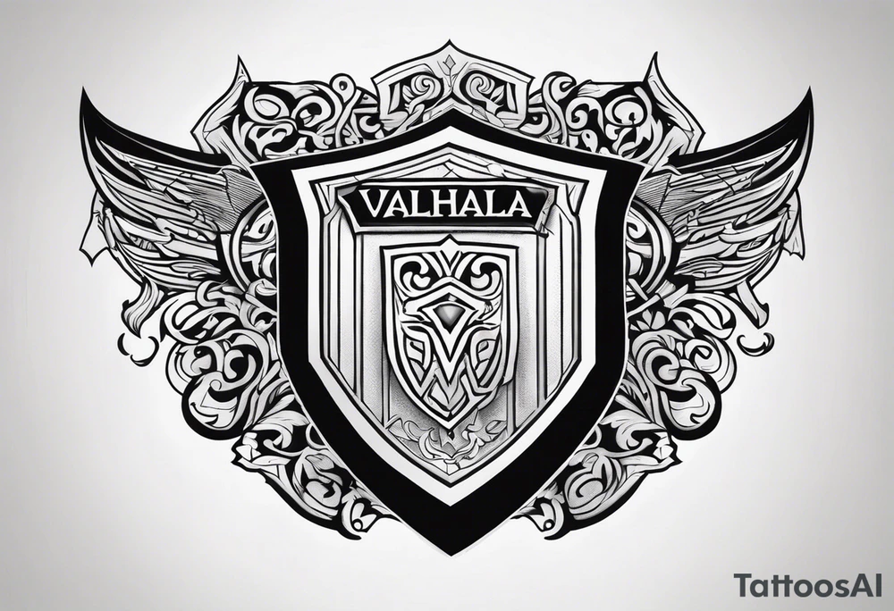Valhalla shield tattoo idea