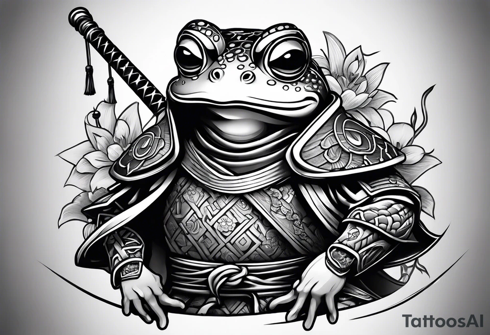 Frog samurai tattoo idea