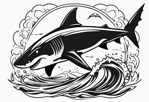 Dungeons and dragons shark tattoo idea