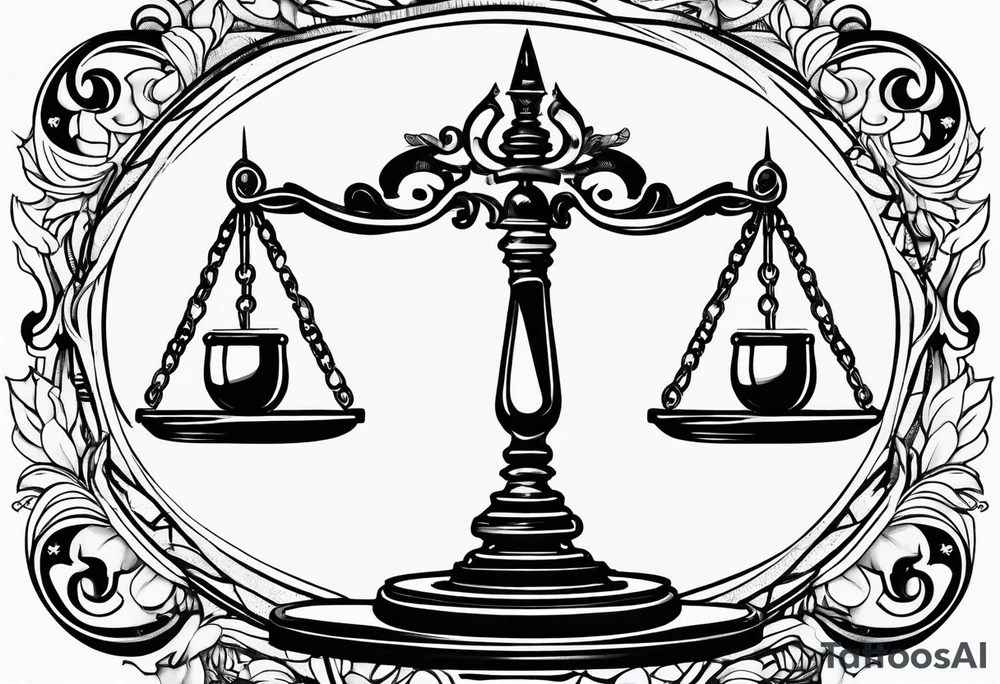 scales of libra tattoo idea