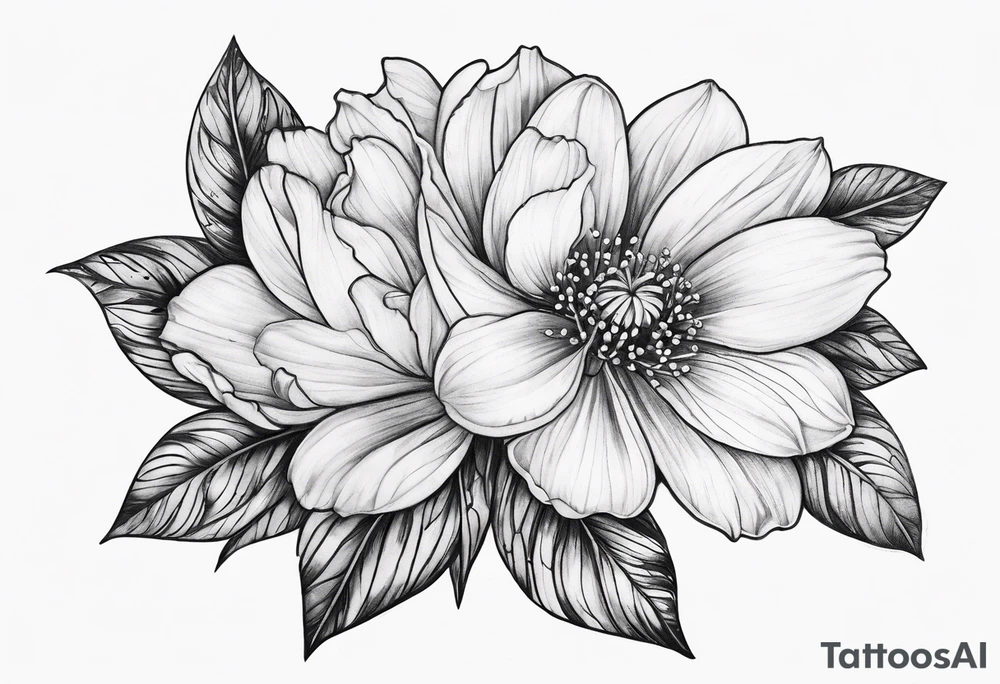 Small July birth flower tattoo idea