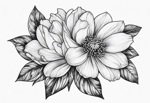Small July birth flower tattoo idea