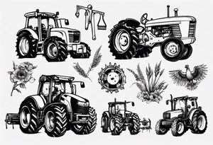 Farm equipment tattoo idea
