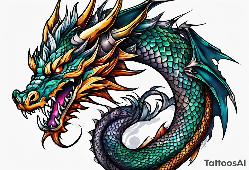 dragon skin tattoo idea