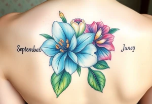 birthday month flowers for September January, June, May and July. Do not put months written on it tattoo idea