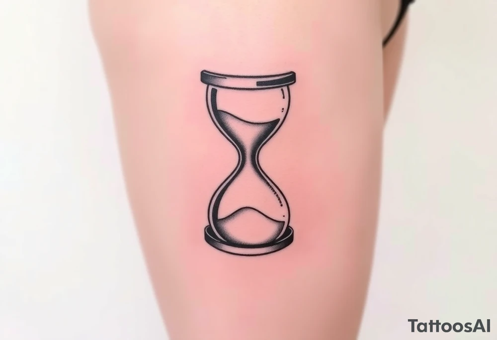 3d hourglass tattoo idea