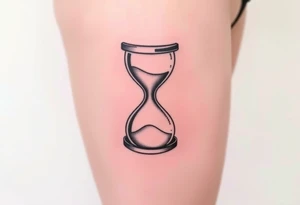 3d hourglass tattoo idea