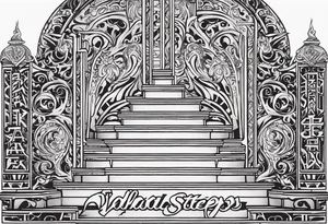Valhalla  steps fire tattoo idea