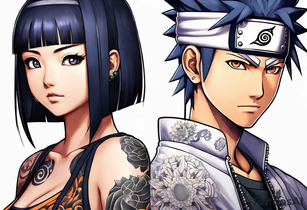 Hinata and hanabi from Naruto tattoo idea