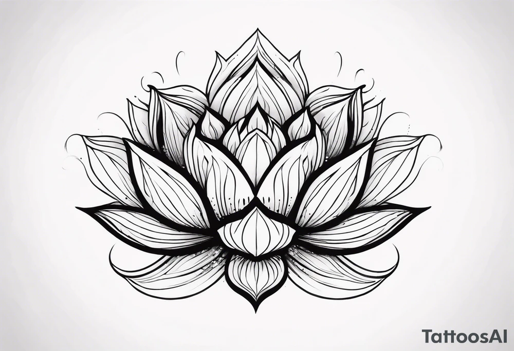 simple lotus flower tattoo idea