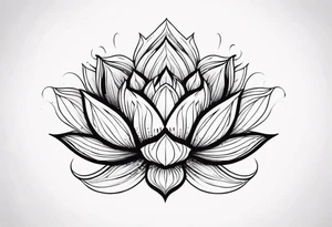 simple lotus flower tattoo idea