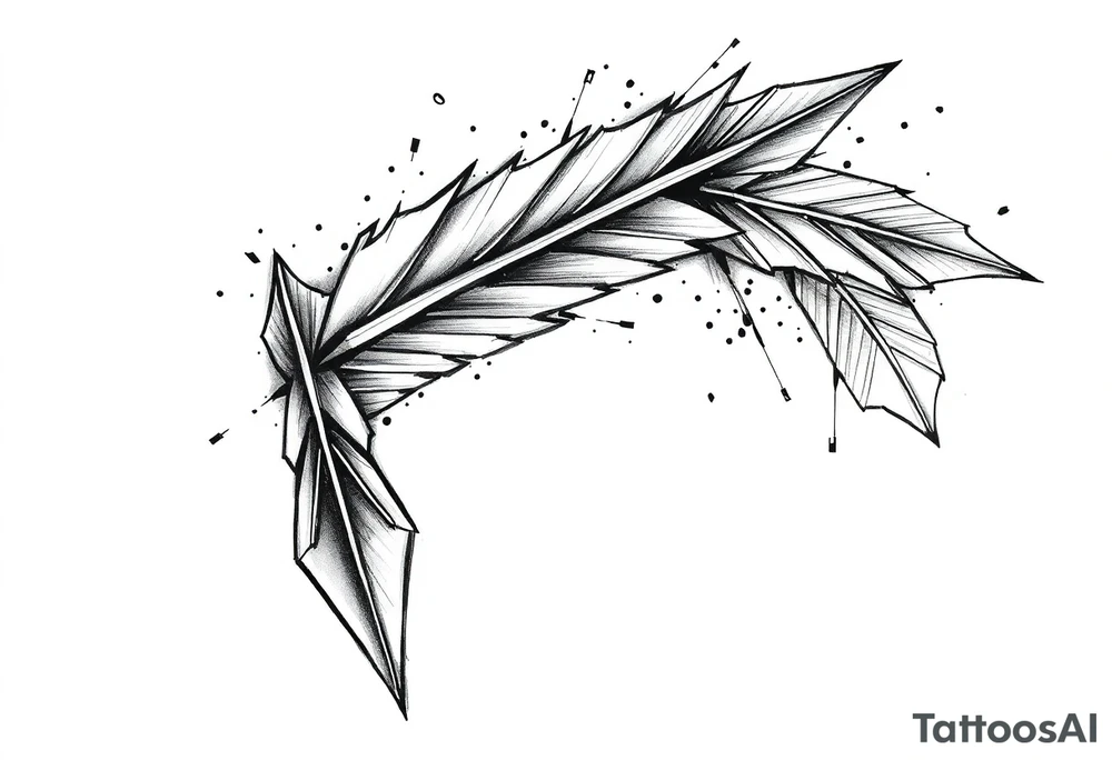 one arrow the look down tattoo idea