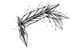 one arrow the look down tattoo idea