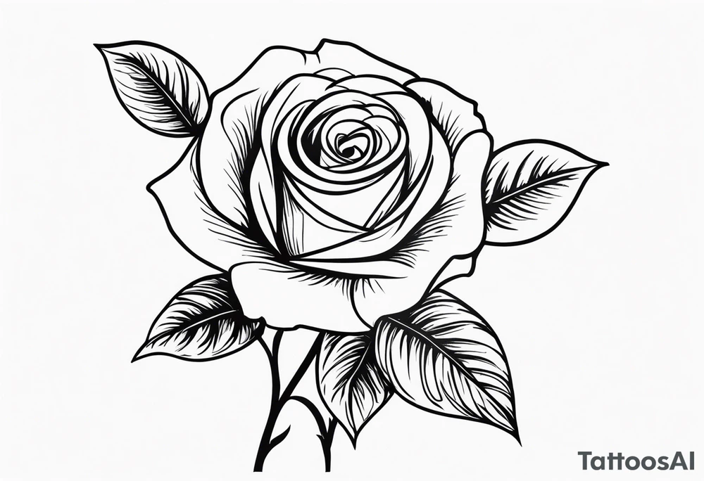 long stem rose bouquet tattoo idea