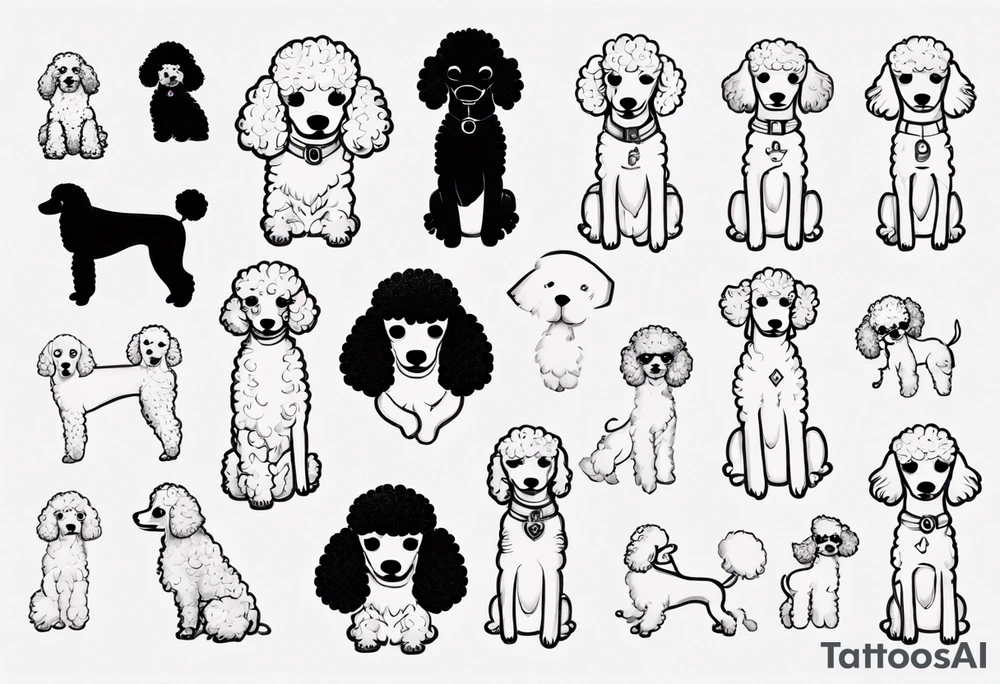Mini Poodle tattoo idea