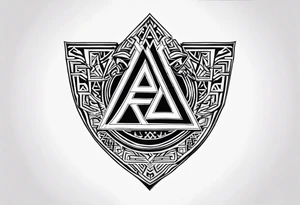 Valhalla shield 
valknut tattoo idea