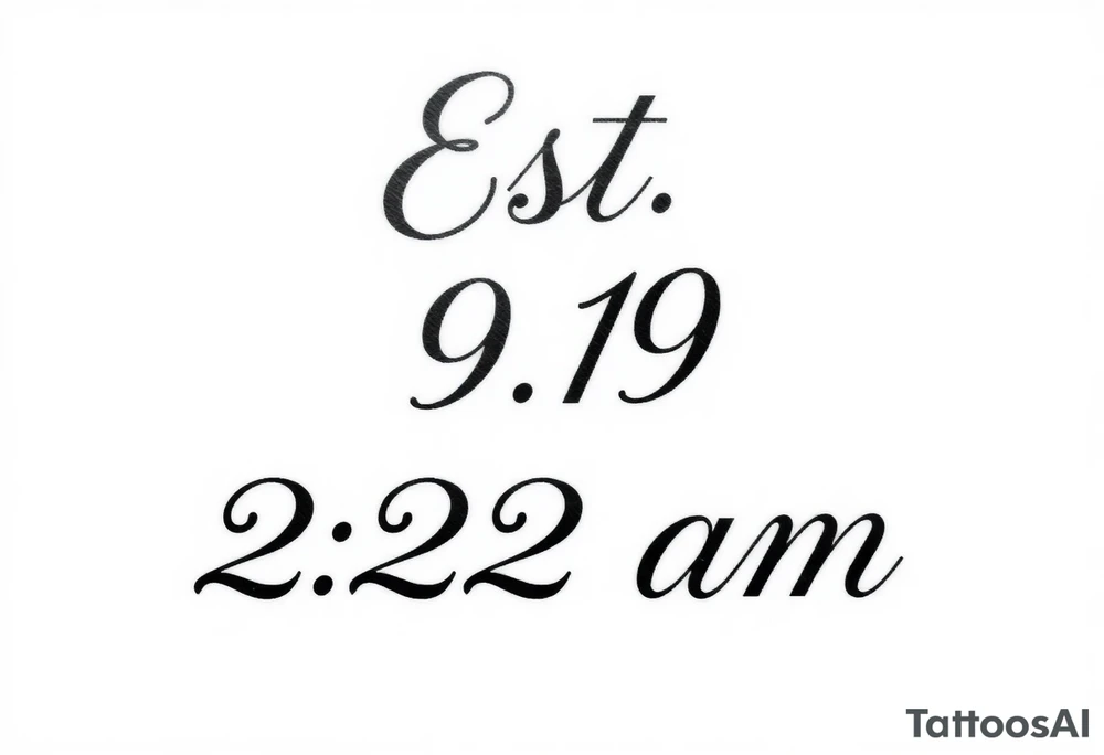 Est. 1991  2:22 am tattoo idea