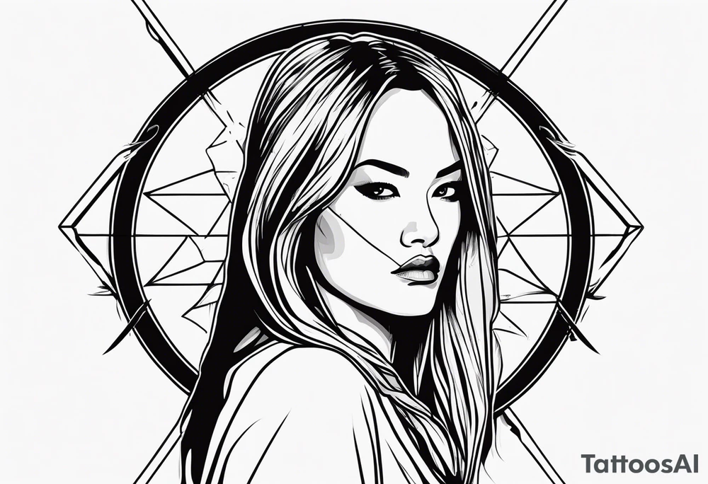kill bill inspired minimalist tattoo idea