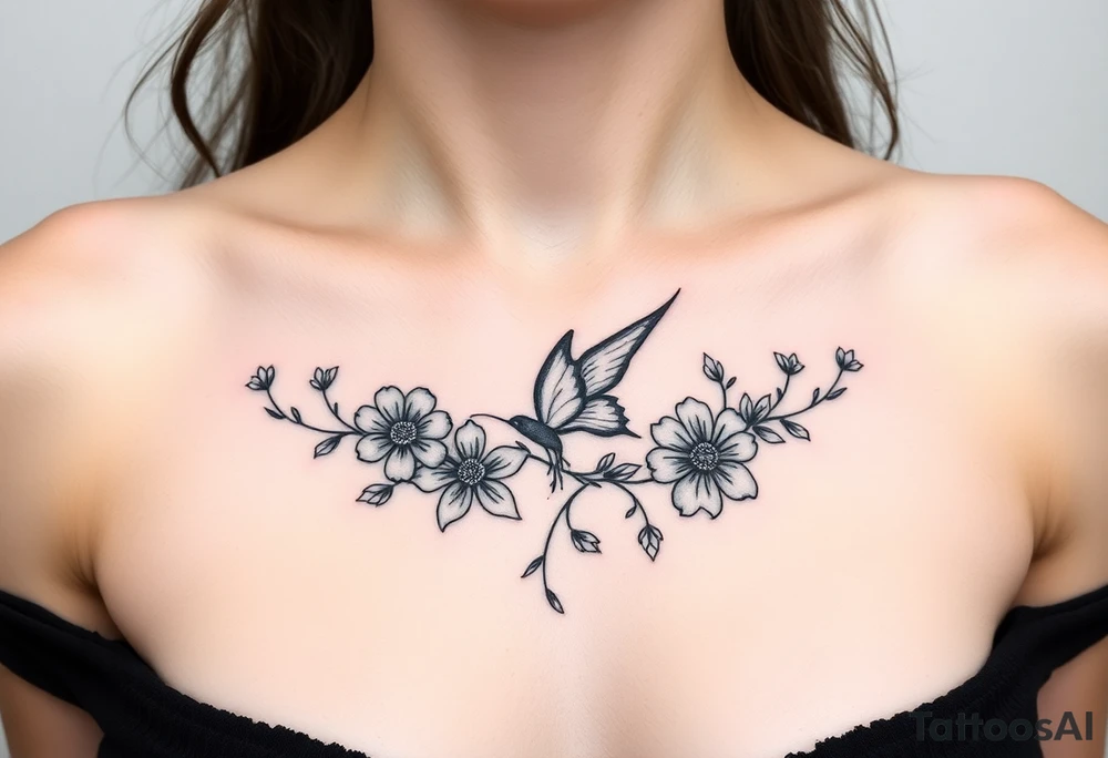Je veux un tatouage underboobs délicat et ornemental. Il doit représenter ma renaissance après une dépression post-partum, avec des éléments à la fois féminins, naturels et profondément symboliques. Le coquelicot est central pour moi, entouré d’un papillon, de fleurs de cerisier et de feuillages fins. L’ensemble doit exprimer ma force douce, ma fragilité assumée, et ma métamorphose personnelle. tattoo idea