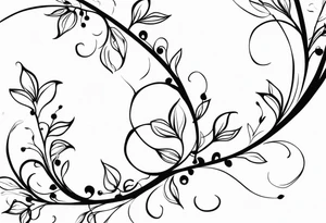 flowery vines with leaves very simple tattoo idea
